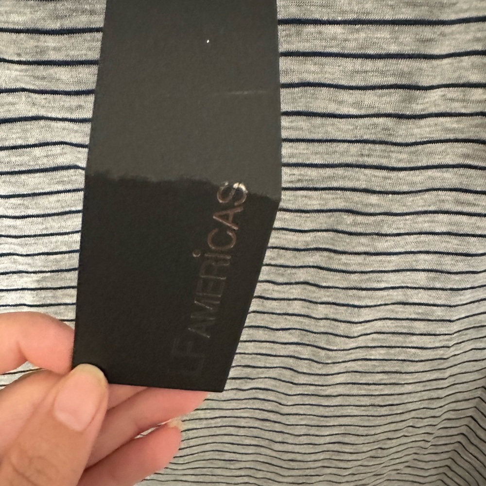 Lands' End Black and Gray Striped Short Sleeve Tee - Picture 4 of 4